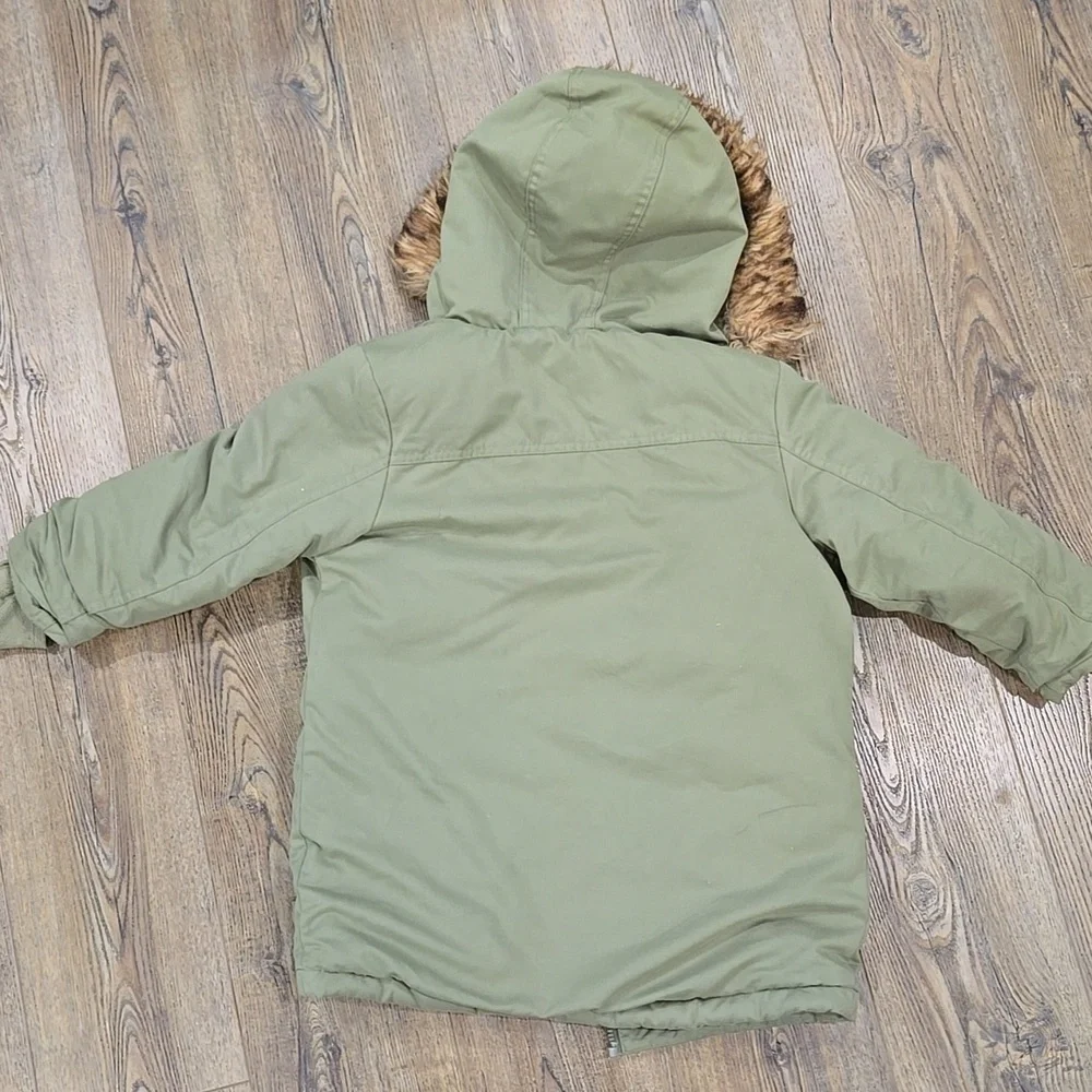 Cat & Jack | Olive Green Hooded Coat Size Small